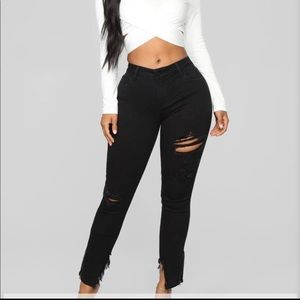 Fashion Nova Distressed Skinny Jeans